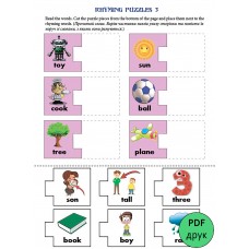 Rhyming Puzzles - ігри на читання англійською мовою (pdf з можливістю друку)